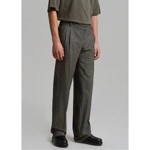 Coperni Low Rise Loose Tailored Gray Virgin Wool Straight Leg Trousers Pants